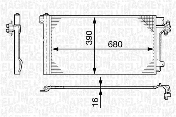 MAGNETI MARELLI Конденсатор, кондиционер 350203478000